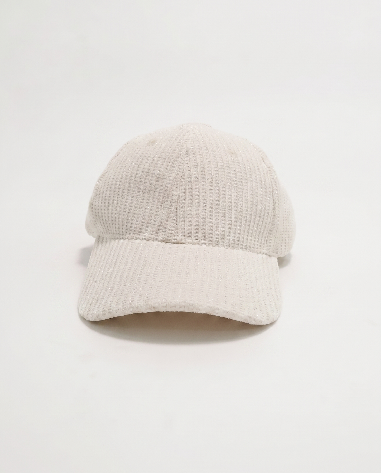 Baseball cap with lurex - White