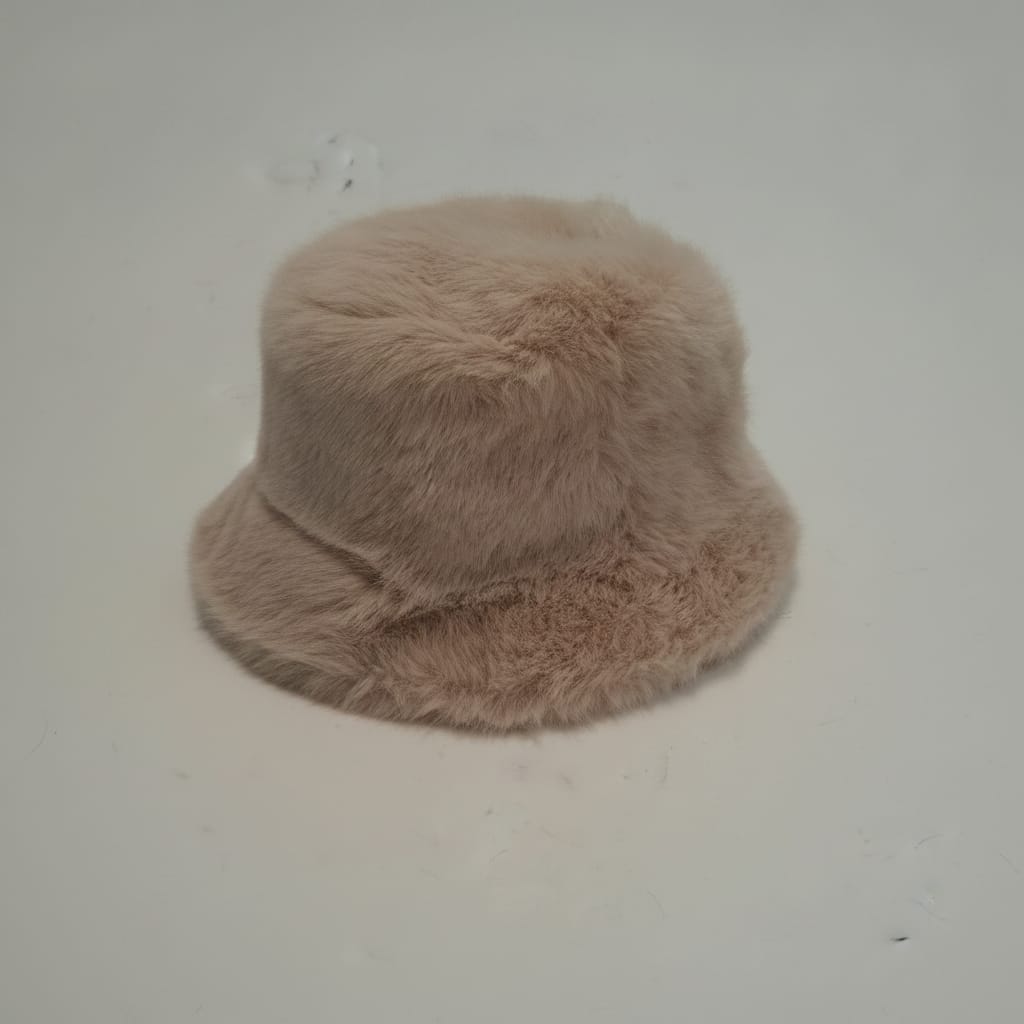 Cappello pescatore reversibile in pelliccia - Beige