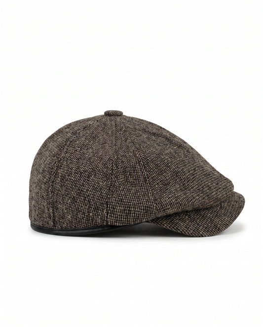 Coppola in tessuto con elastico elegante - Moro