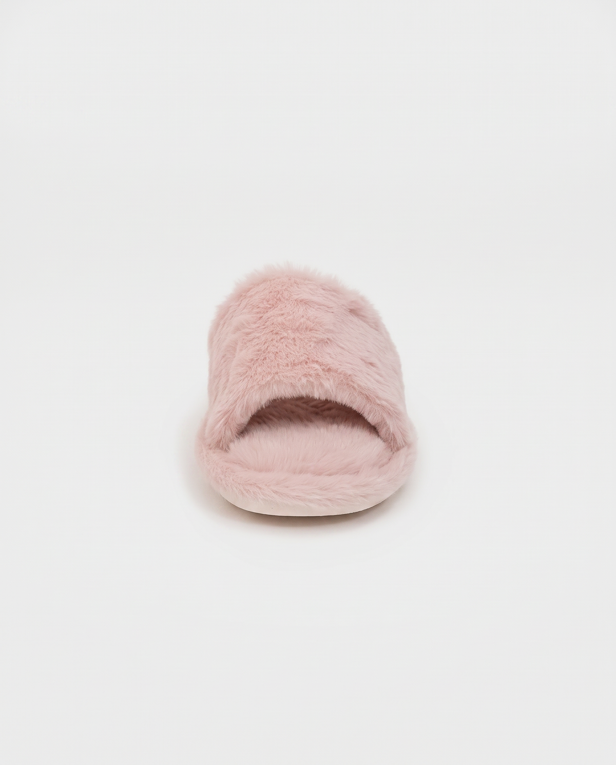 Open slipper furry effect - Pink
