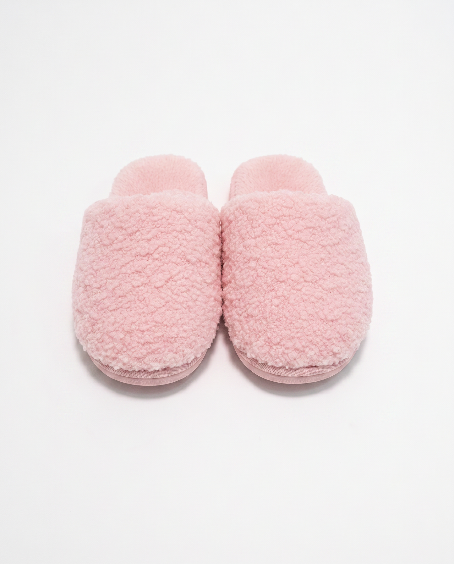 Pantofola da effetto bouclé - Rosa