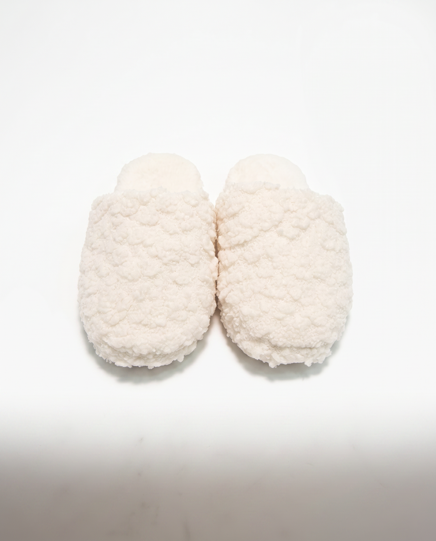 Pantofola da effetto bouclé - Crema