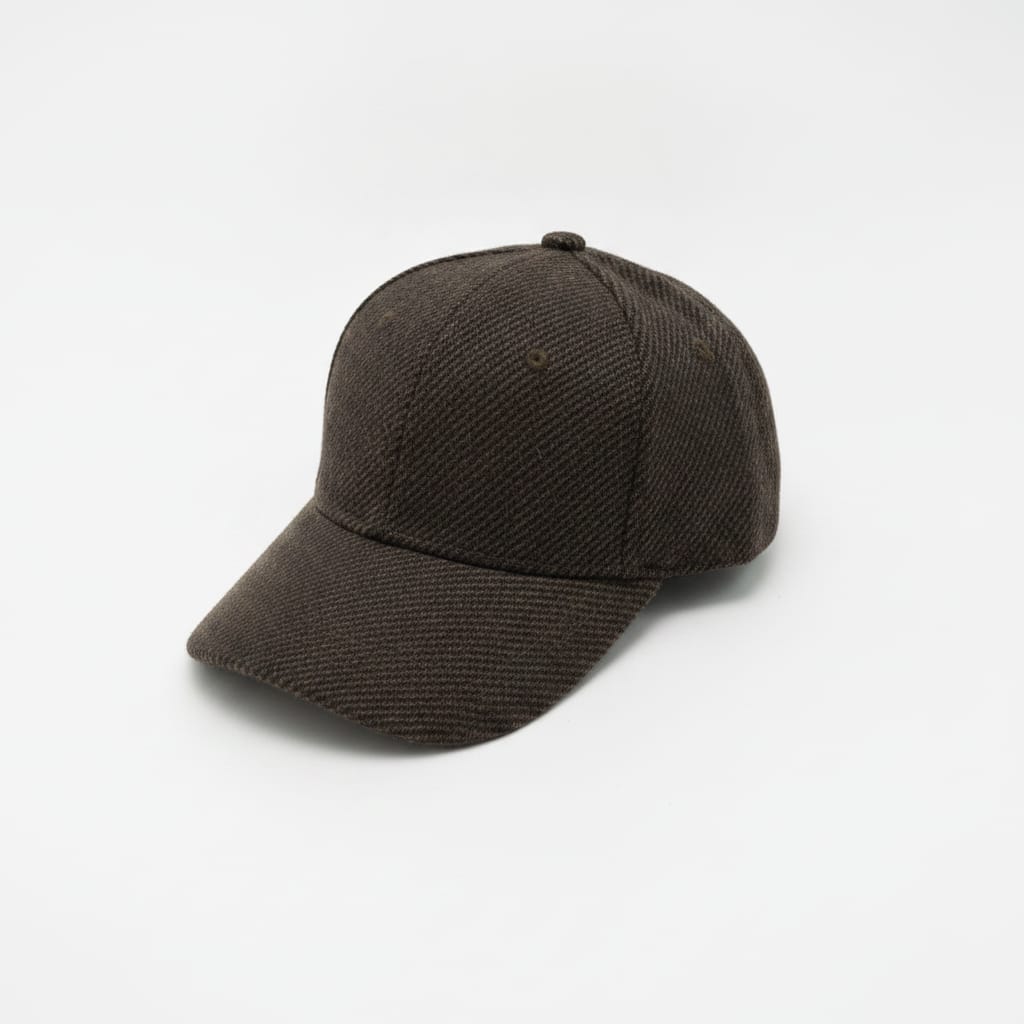 Men's Herringbone Fabric Baseball Cap - Green