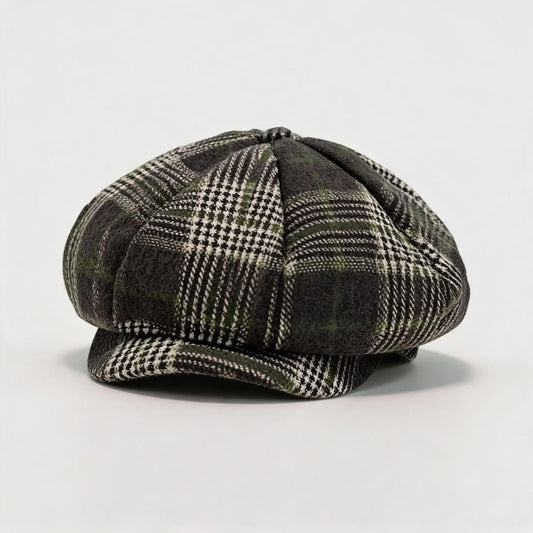 Coppola quadri con visiera rigida uomo - Verde