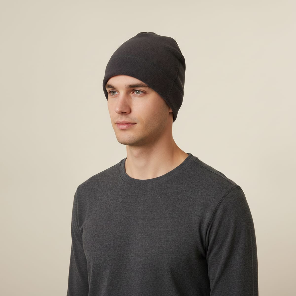 Cappello cuffia in pile basic unisex - Grigio