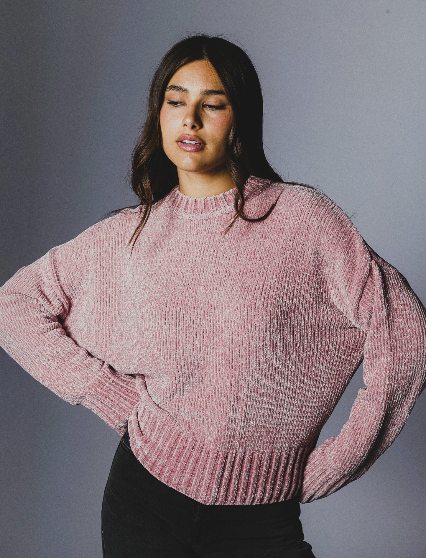 MAGLIA  IN CINIGLIA - Rosa antico