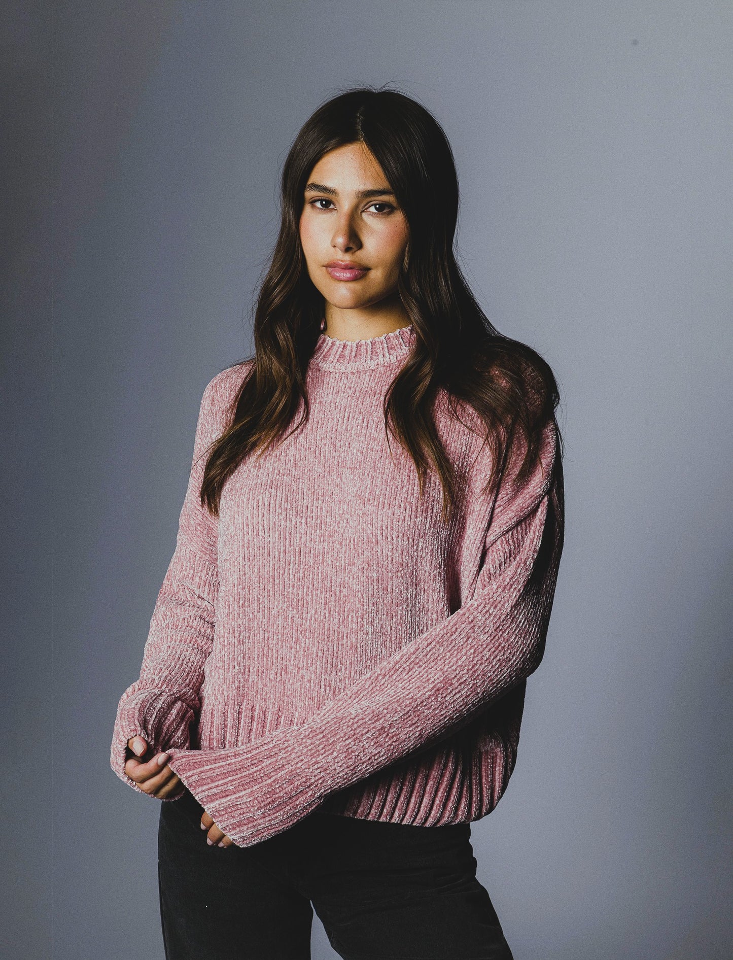 MAGLIA  IN CINIGLIA - Rosa antico