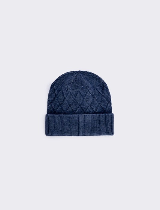 Cappello delavè stampa intreccio uomo - Blu