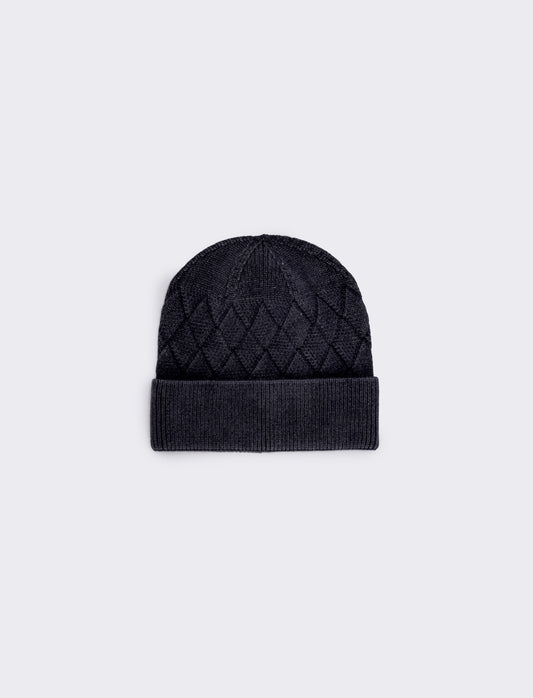 Cappello delavè stampa intreccio uomo - Nero