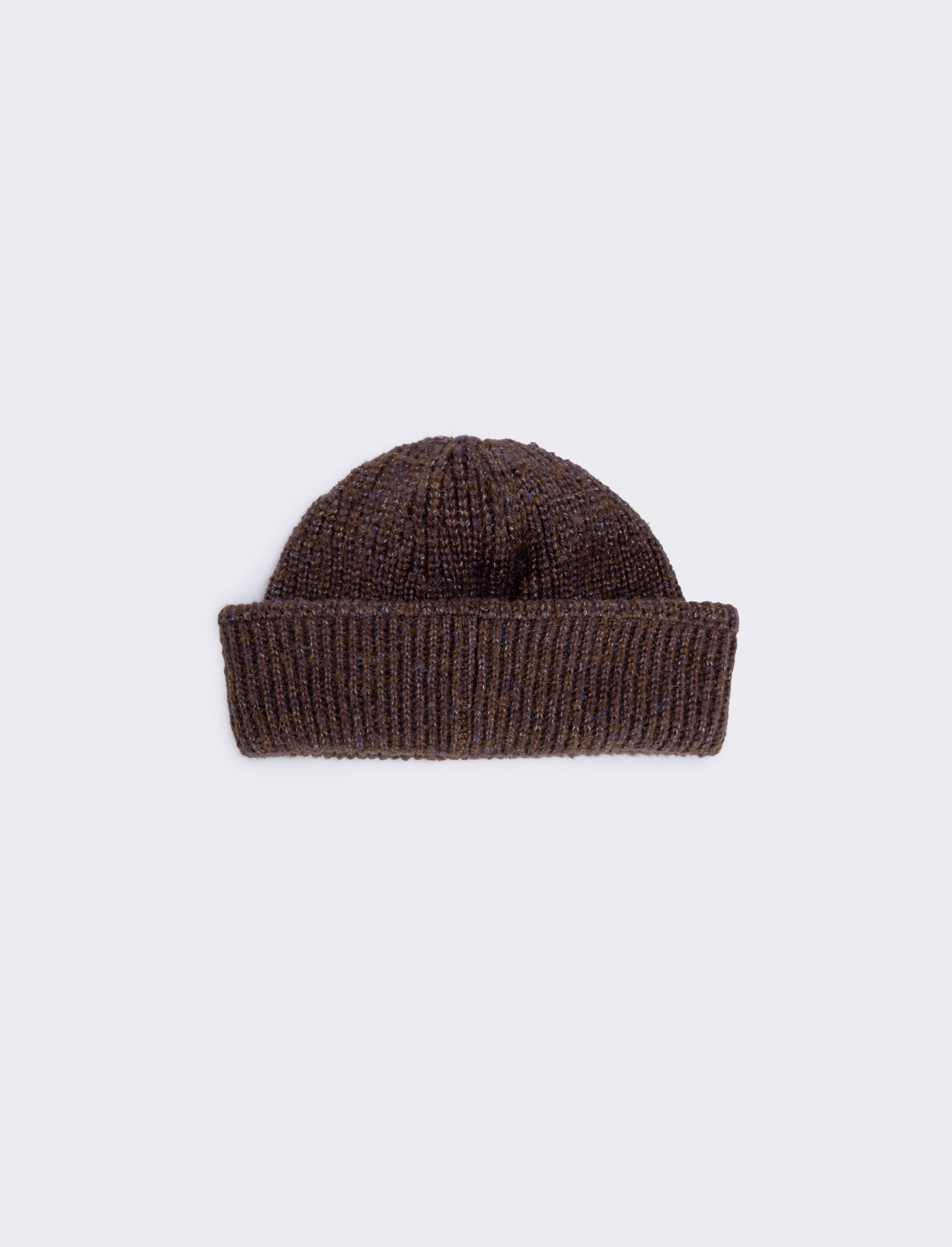 Men's Melange Wool Hat - Brown