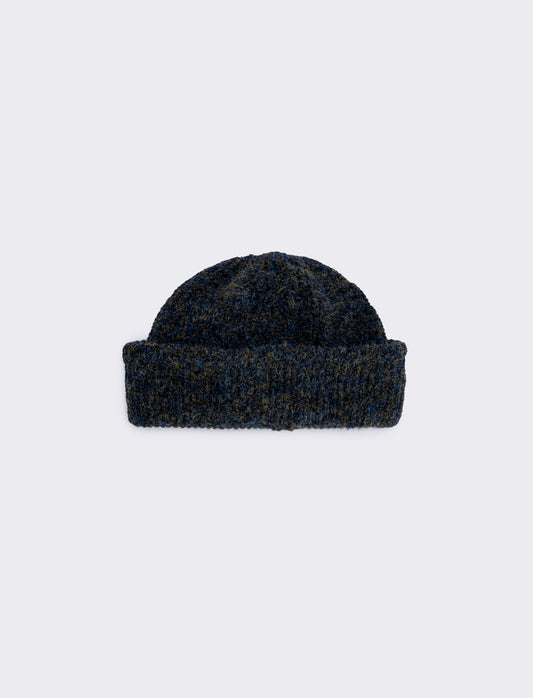 Cappello melange in lana per uomo - Blu