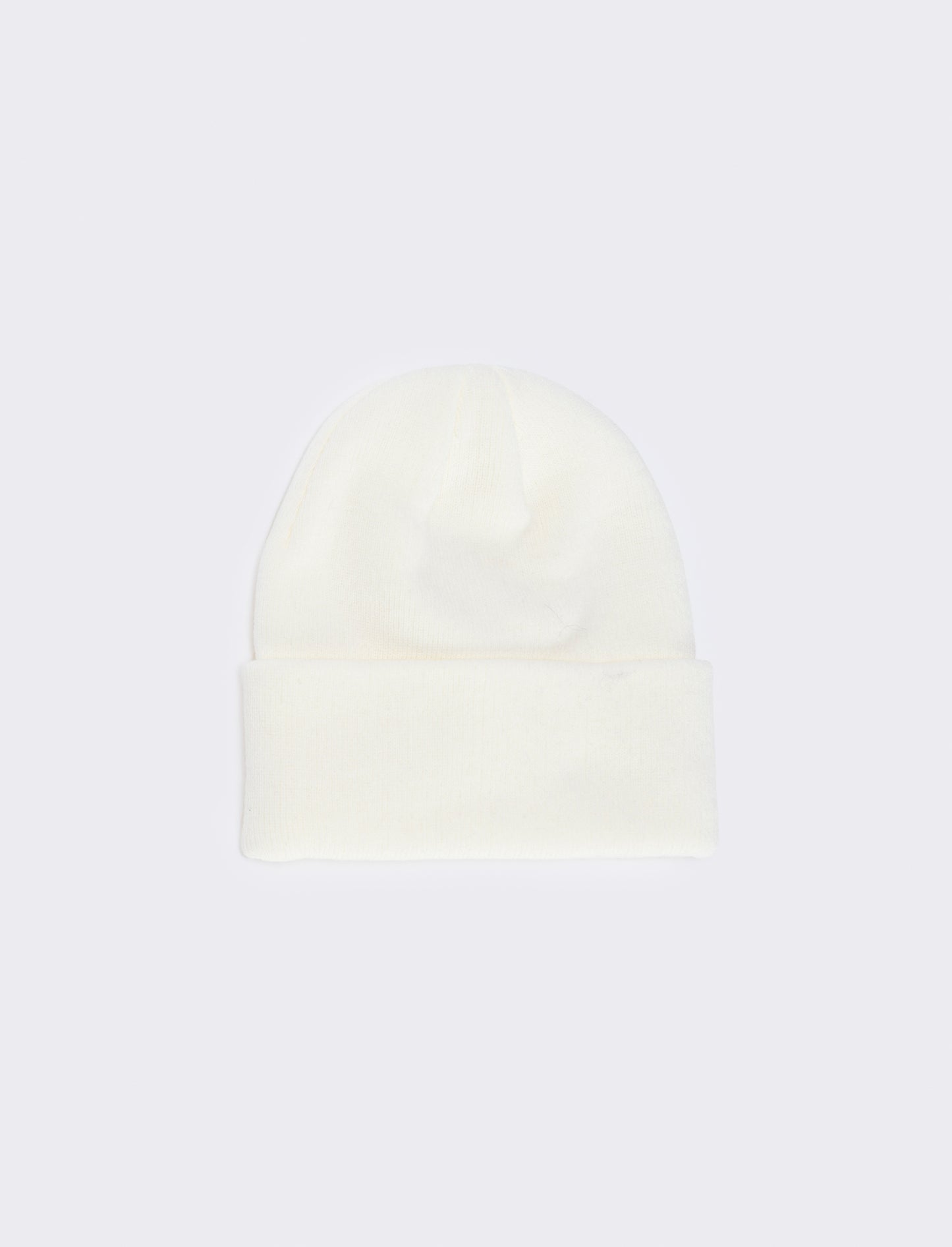 Basic ribbed hat for men - White