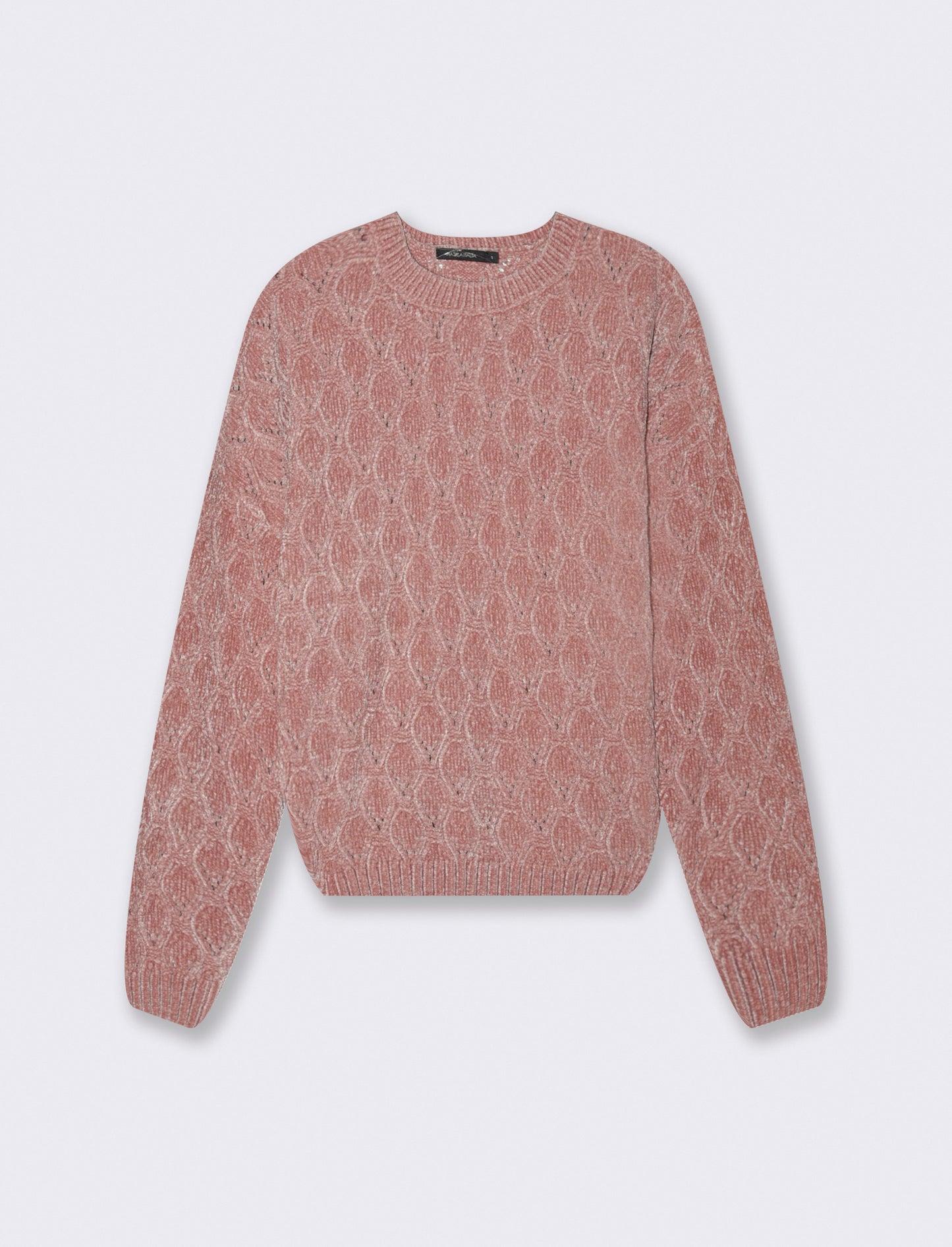 MAGLIA MANICA LUNGA CON INTARSI - Rosa antico