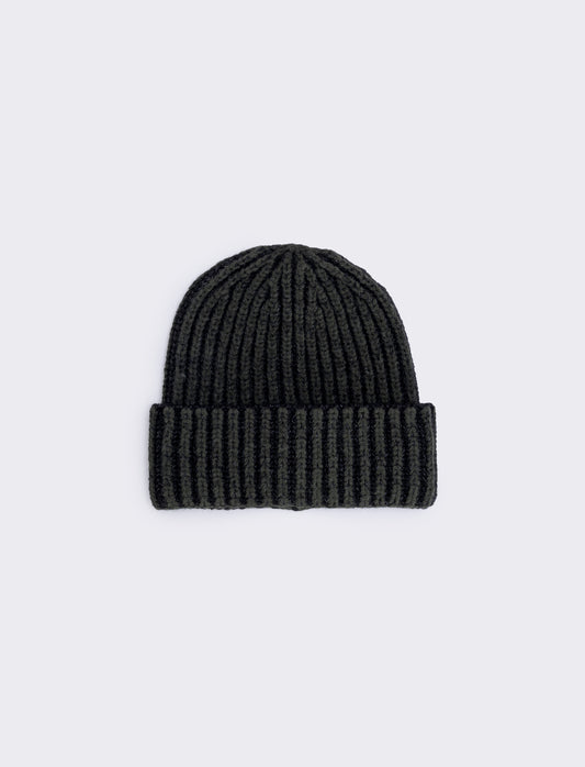 Cappello grande a treccia bicolore - Verde