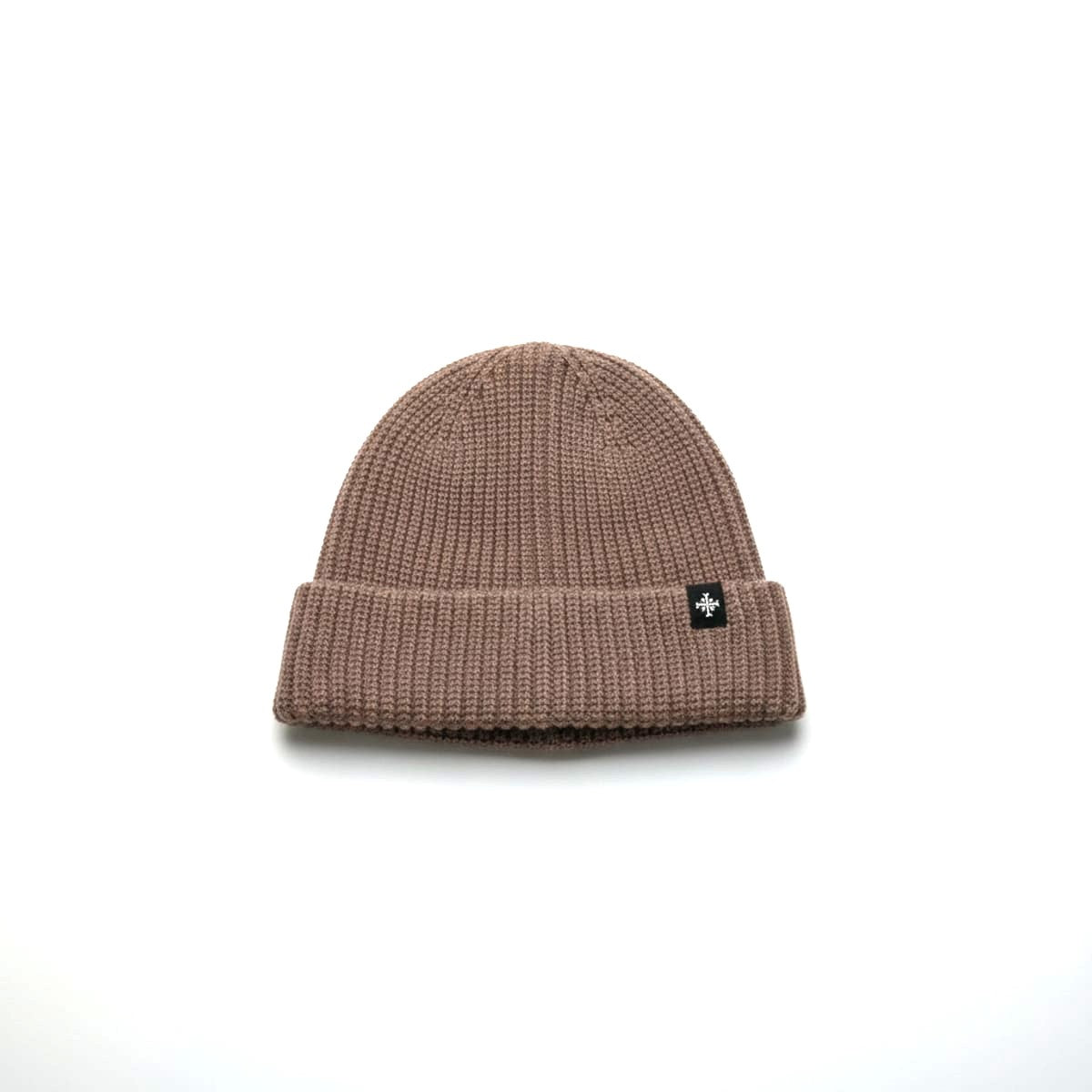 Ribbed Hat with Elegant Cuff - Grey