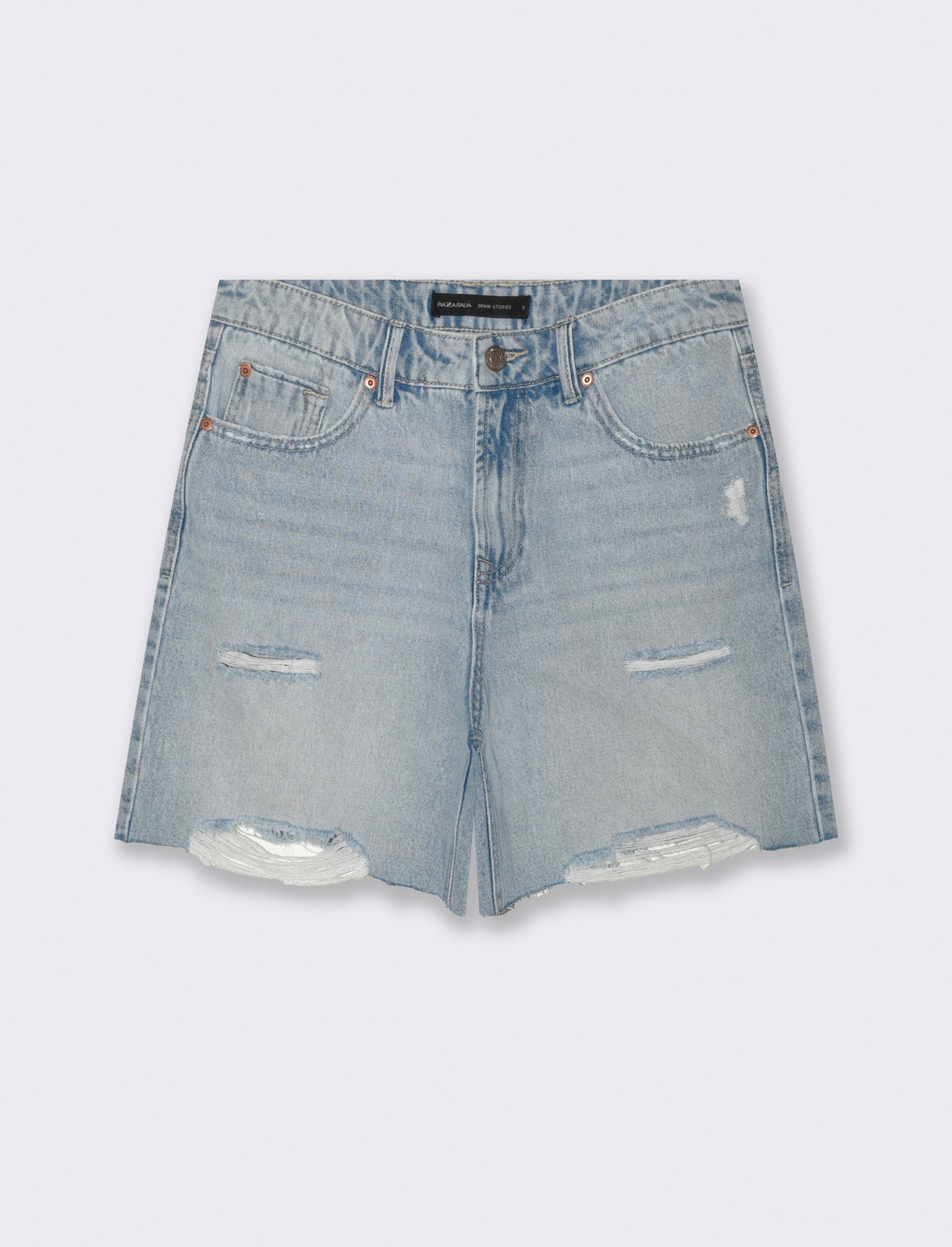 Short in denim - Denim chiaro