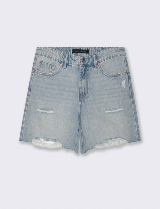 Short in denim - Denim chiaro
