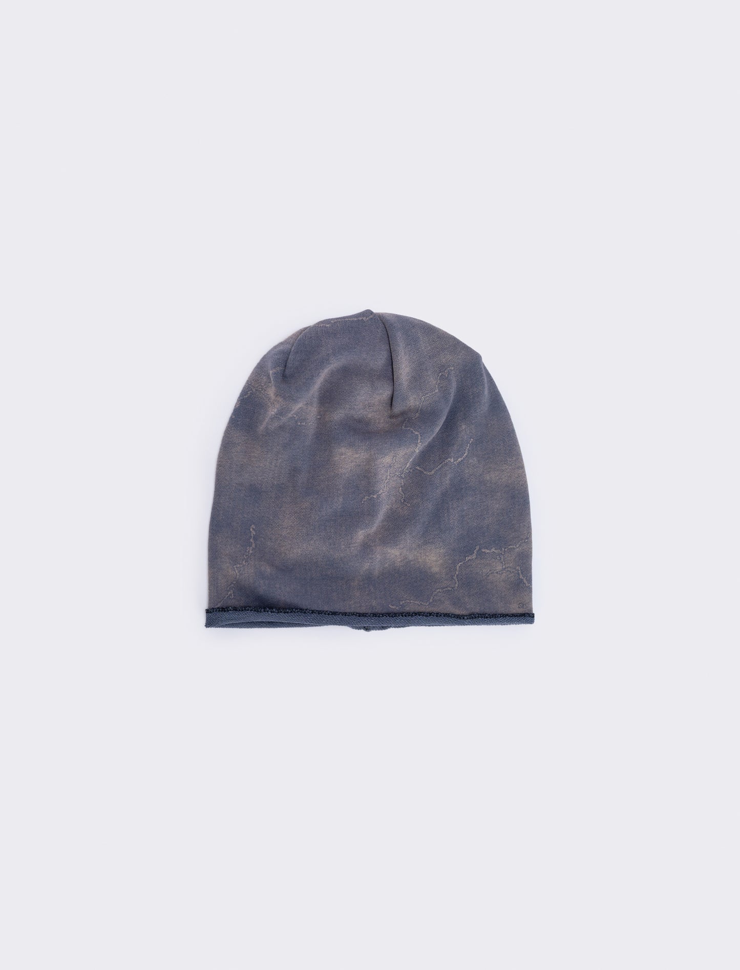 Cuffia uomo melange con strappi verticali - Blu