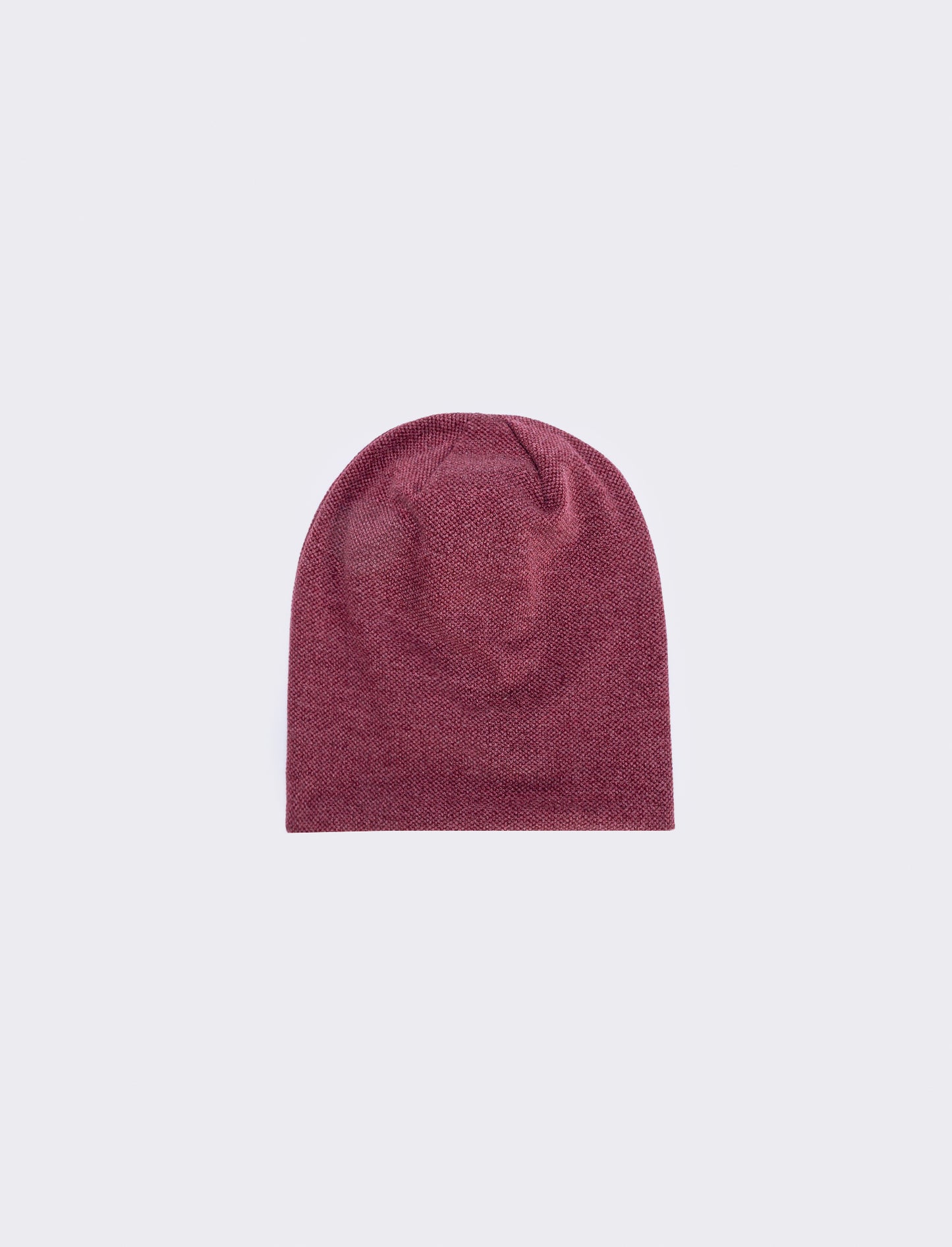 Elegant wide knit melange beanie - Red