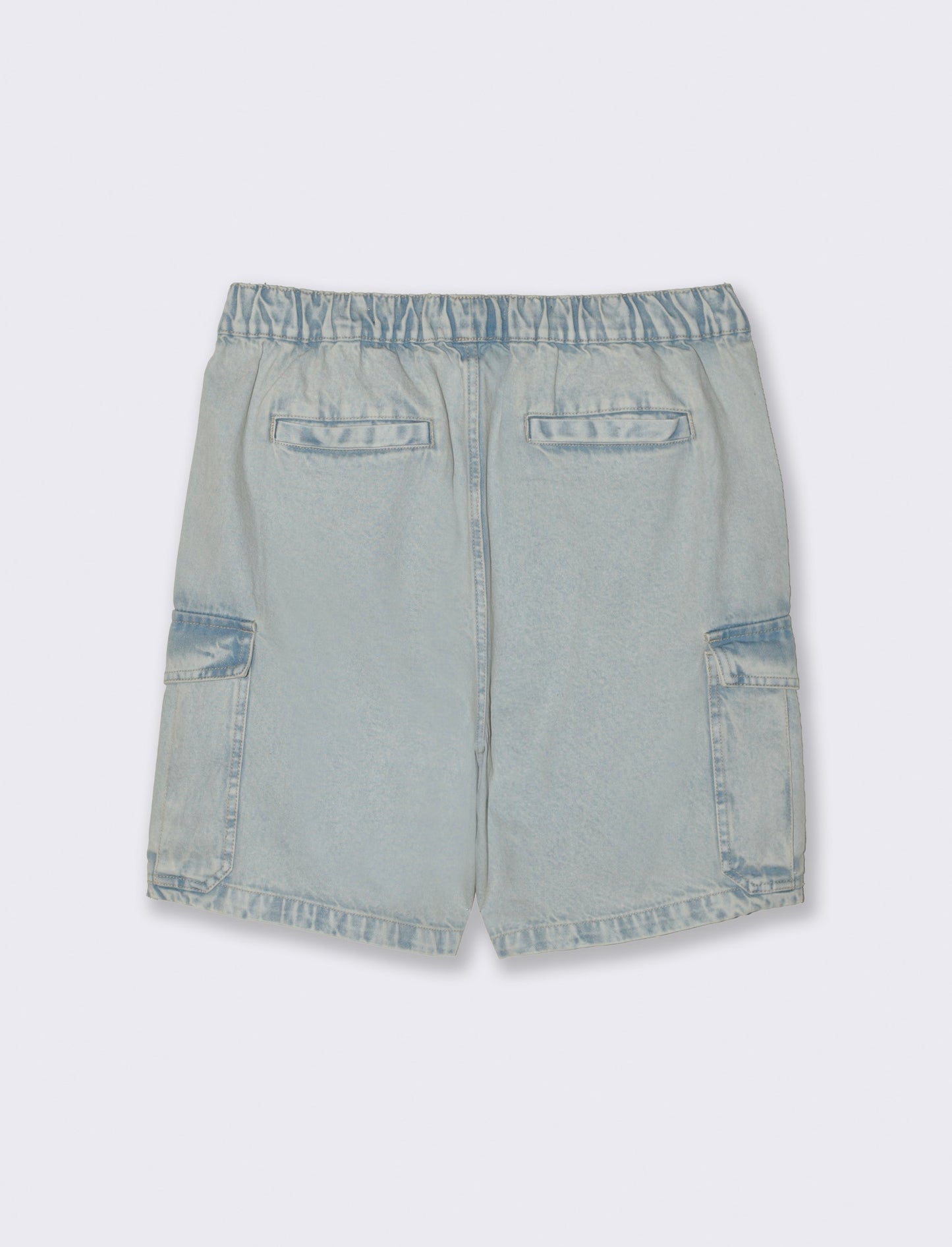 Bermuda cargo in denim da uomo - Denim chiaro