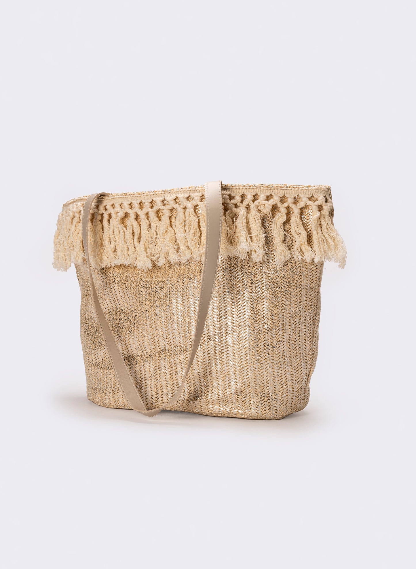 Shopper etnica donna con frange - Argento