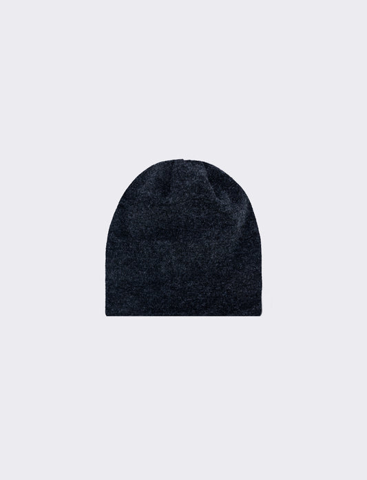 Cuffia melange con strappi trendy - Nero