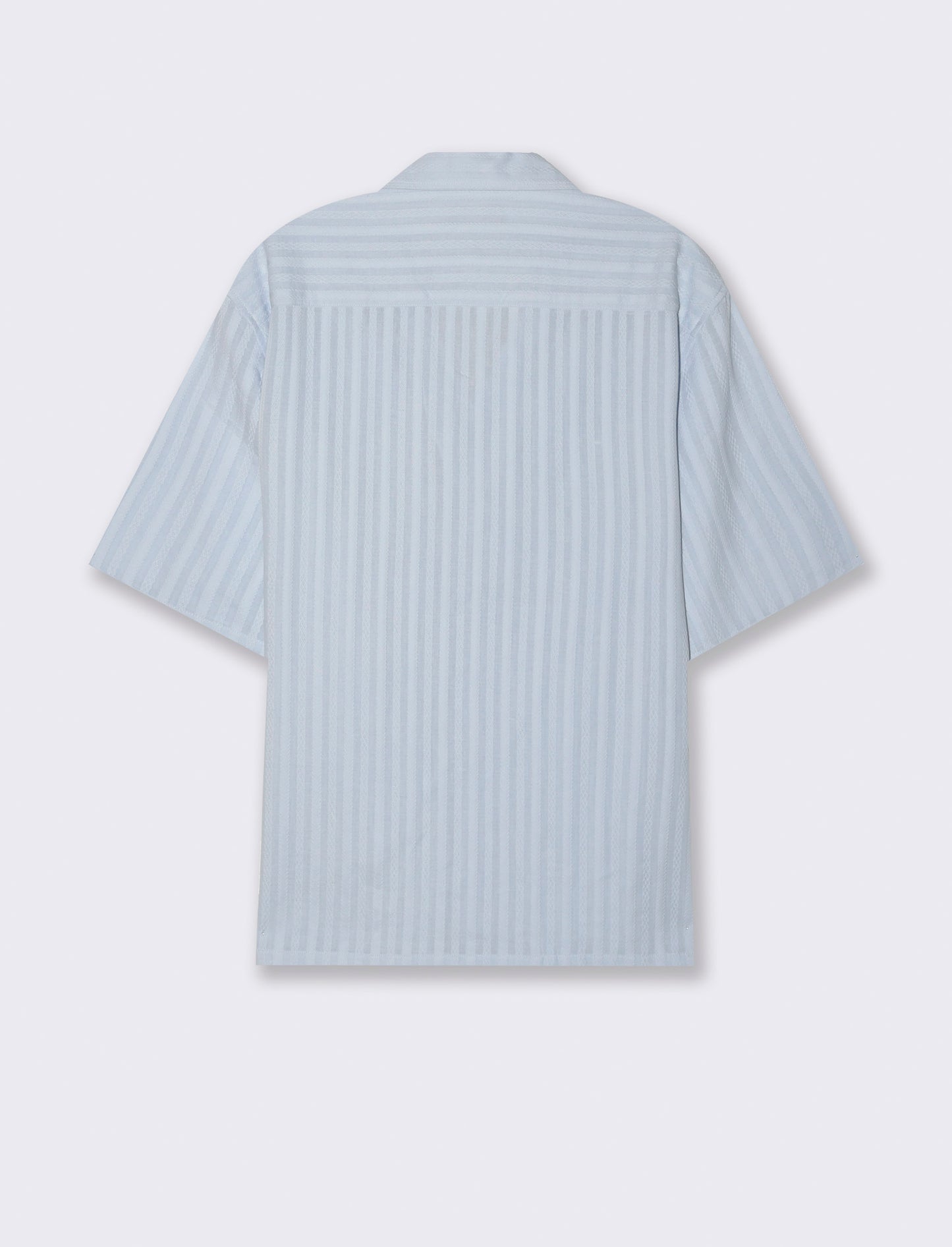 Camicia fantasia jacquard effetto ricamo da uomo - Celeste