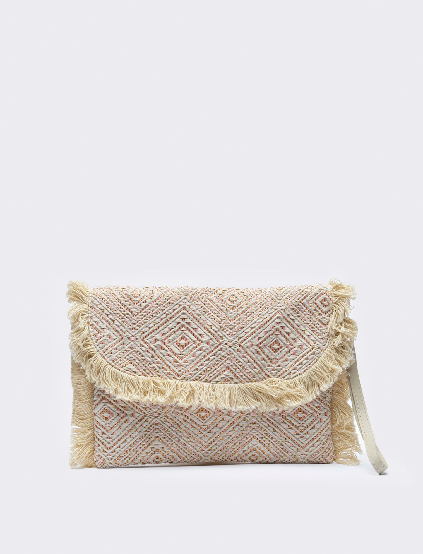 Pochette donna etnica con tracolla - Rosa