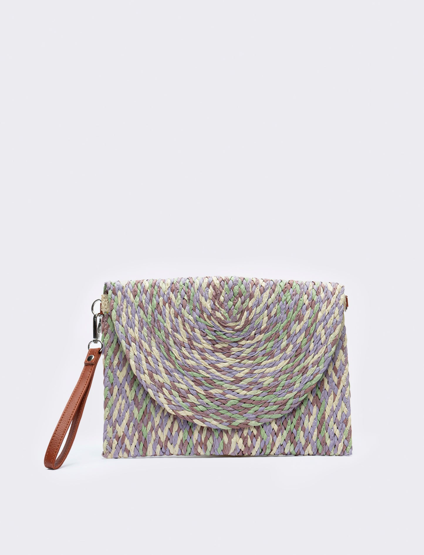 Pochette donna a lettera multicolor - Lilla