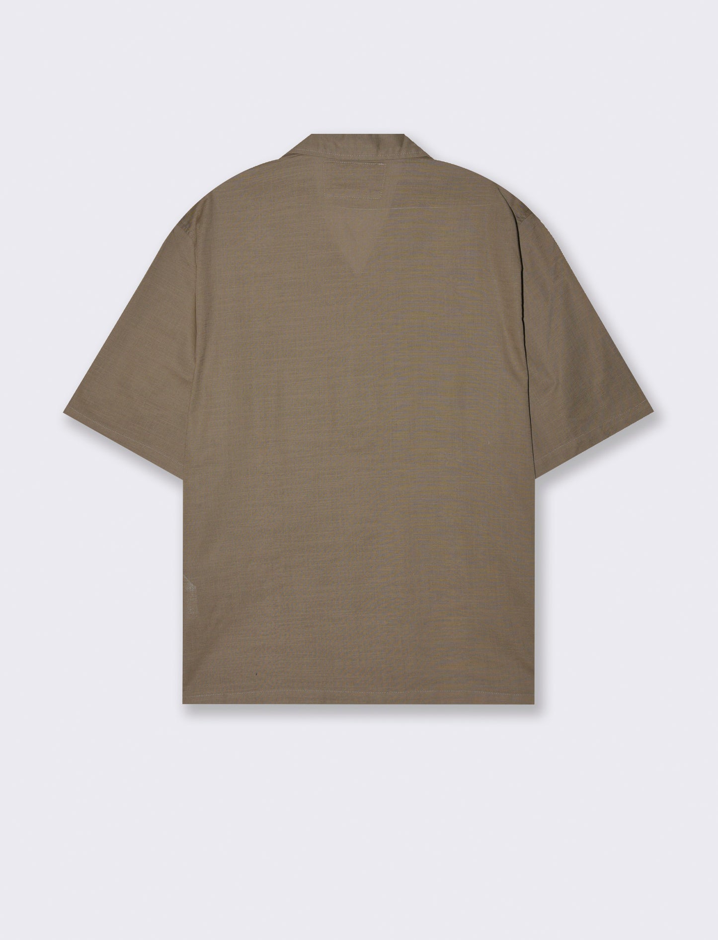 Man's embroidered shirt with double pockets - Grey