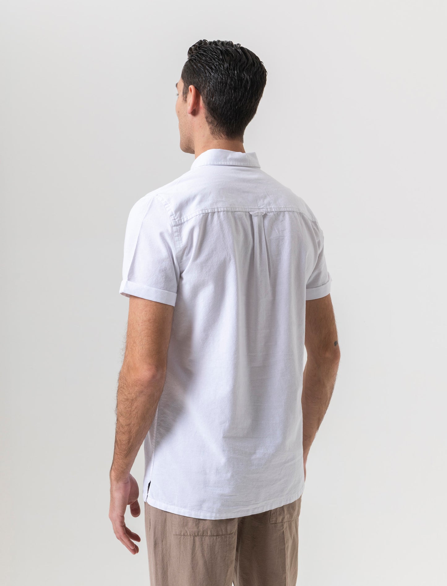 Camicia basic oxford regular fit da uomo - Bianco