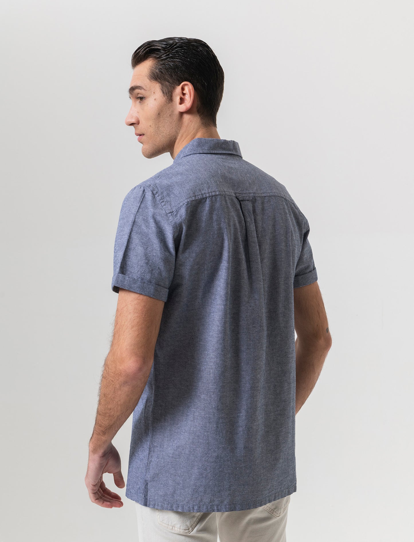 Camicia basic oxford regular fit da uomo - Blu