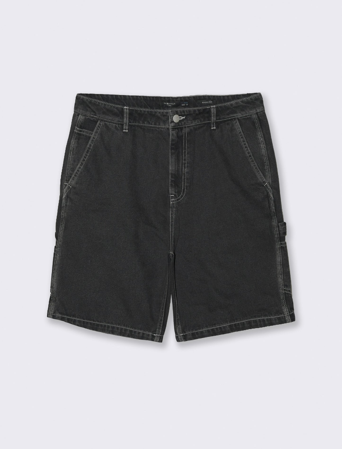 Bermuda jeans carpenter fit da uomo - Nero