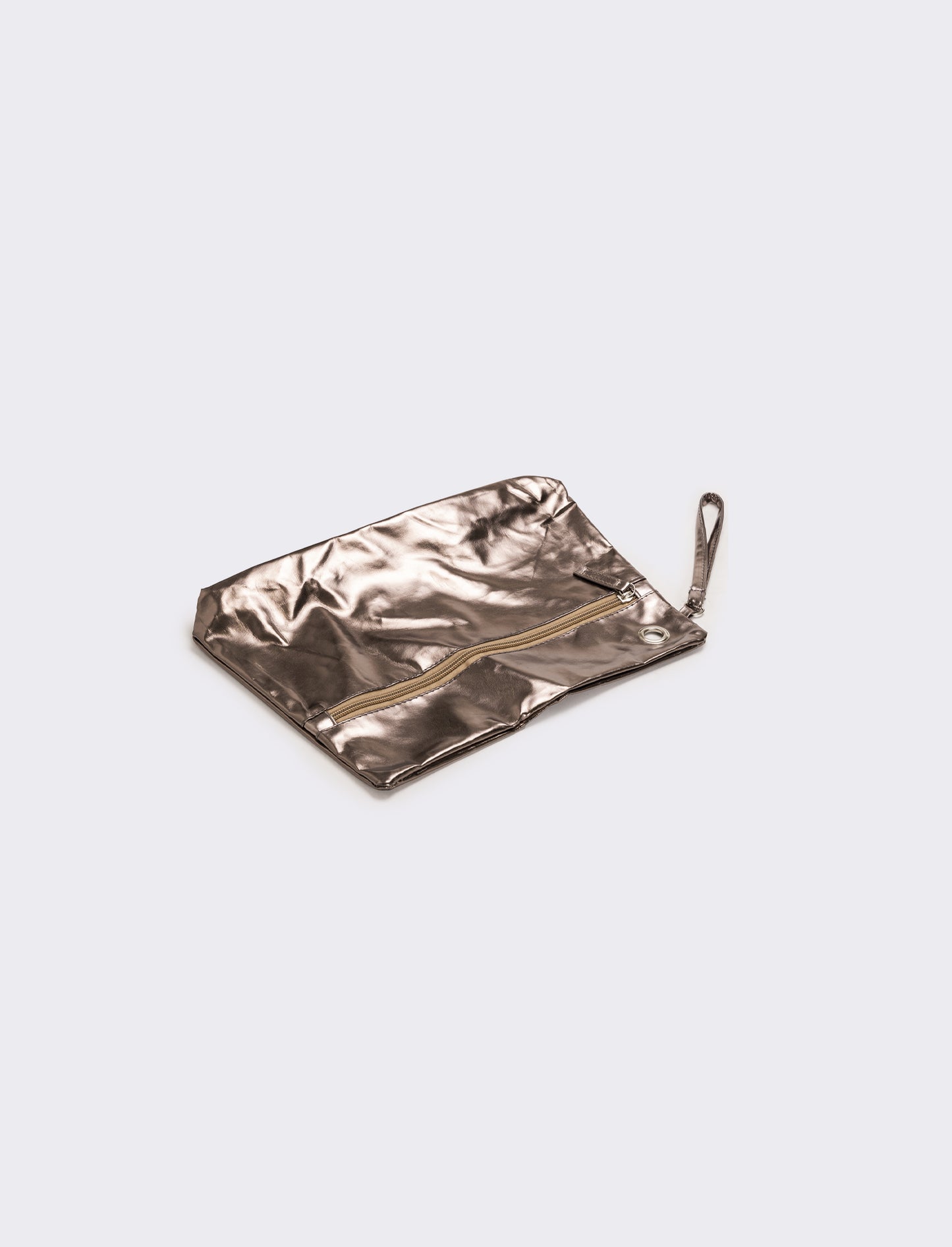 Pochette donna in vernice liscia con maniglia - canna di fucile