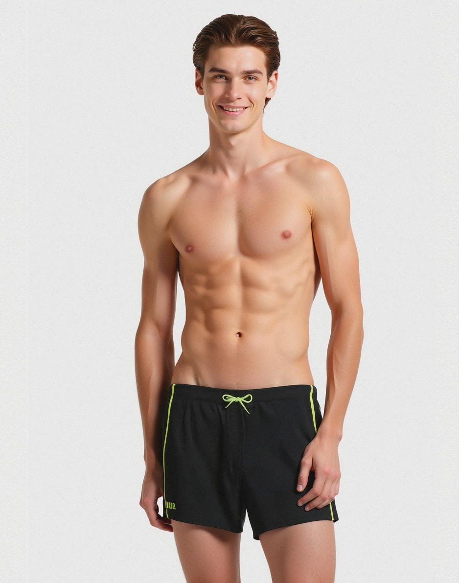 Costume mare con stampa da uomo - Nero