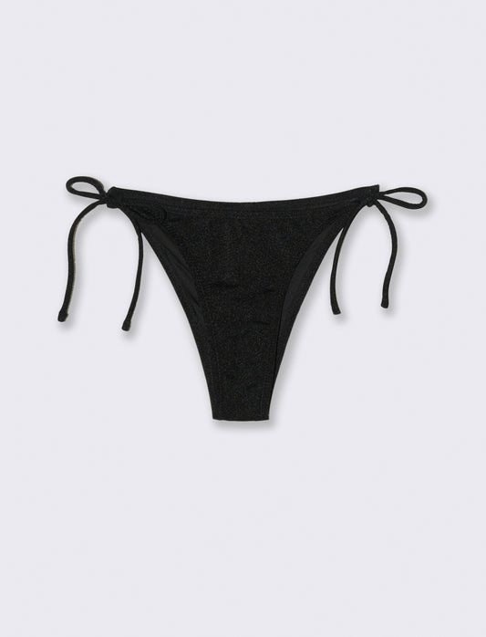 Slip mare donna con laccetti - Nero