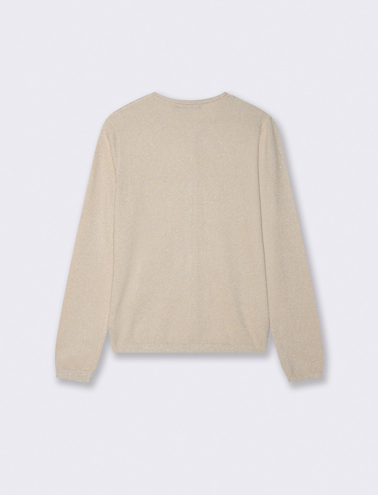 CARDIGAN CON TESSUTO CON FILO EFFETTO METALLO - Avorio