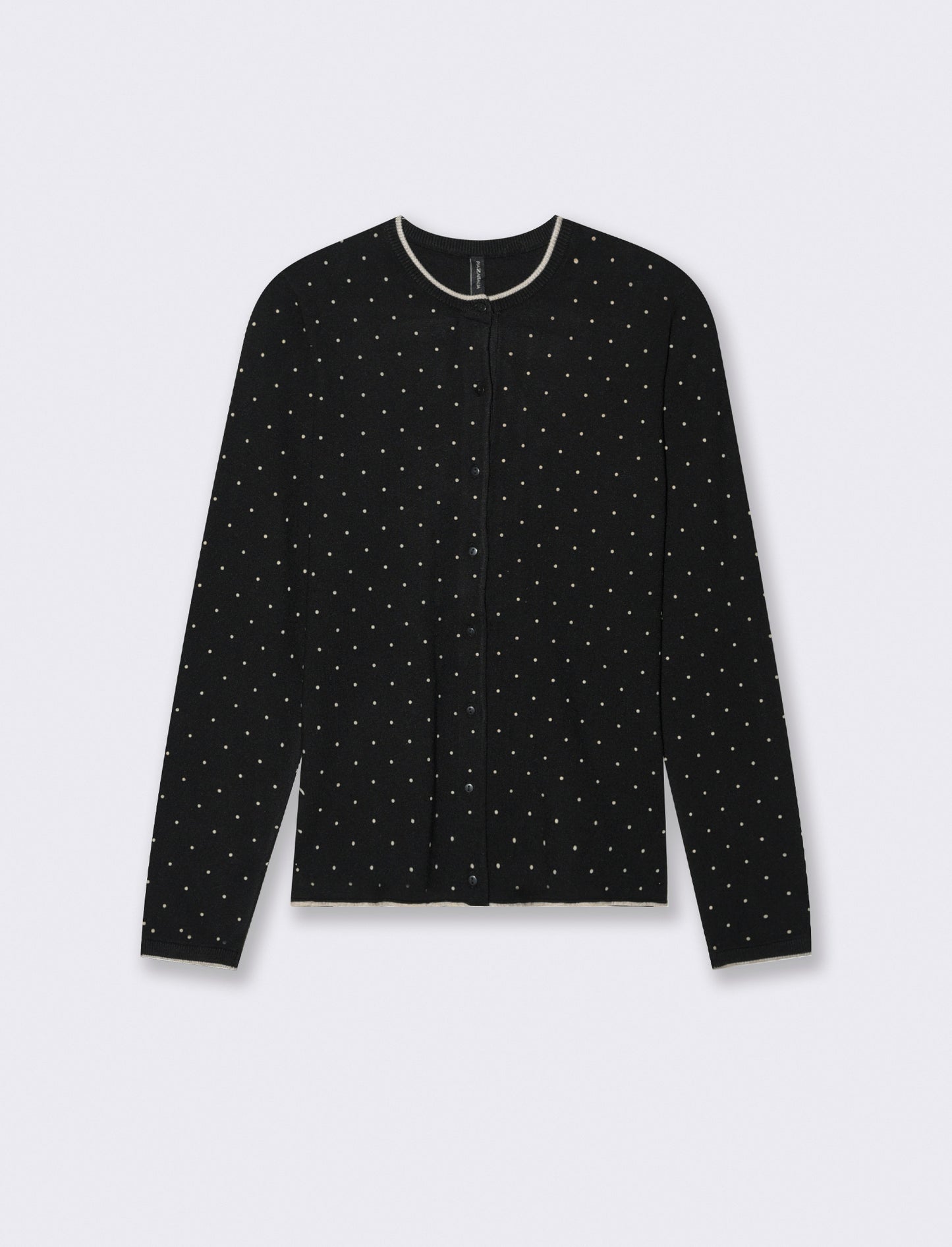 CARDIGAN STAMPATO - Nero