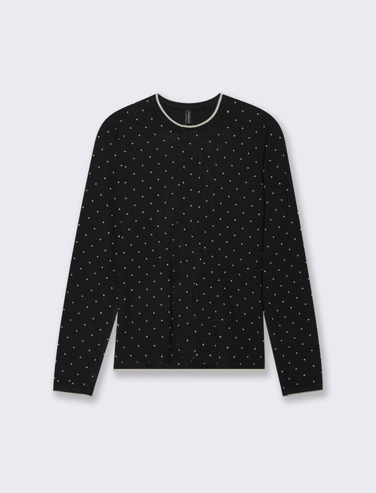 PULLOVER STAMPATO - Nero