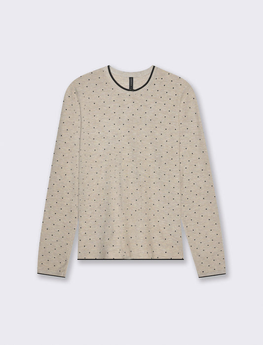 PULLOVER STAMPATO - Beige grano