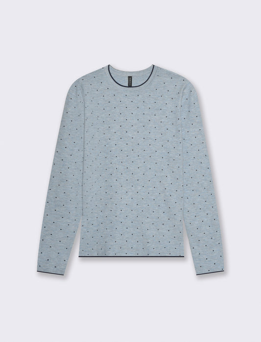 PULLOVER STAMPATO - Celeste
