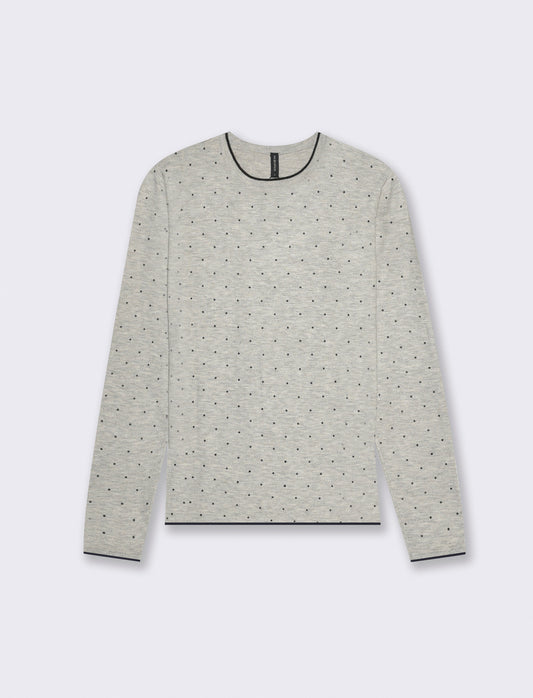PULLOVER STAMPATO - Grigio chiaro mel.