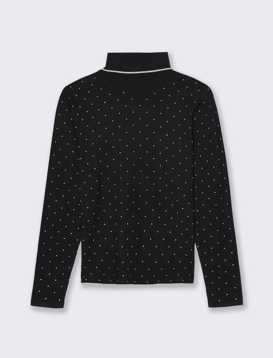 PULLOVER STAMPATO - Nero