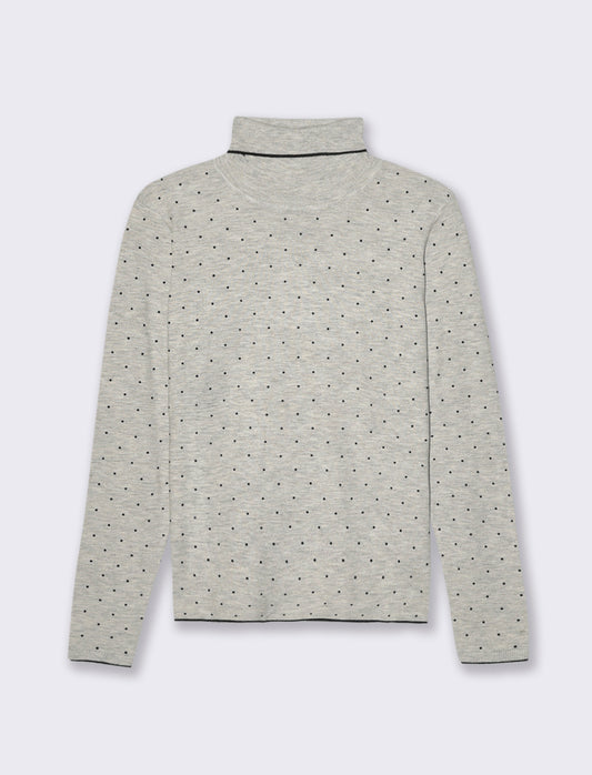 PULLOVER STAMPATO - Grigio chiaro mel.