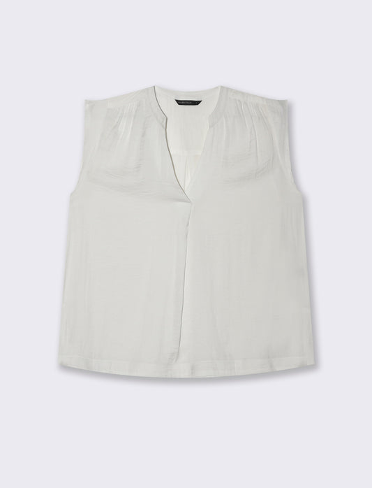CASACCA  CON SCOLLO A V - Bianco latte