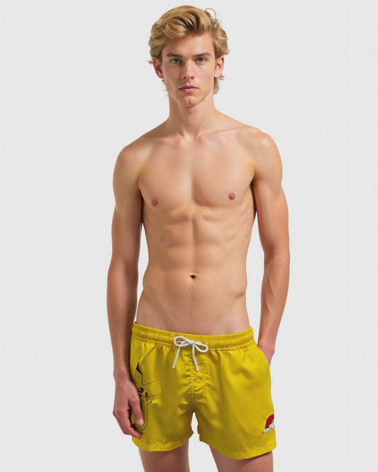 Costume mare stampa pokemon da uomo - Giallo