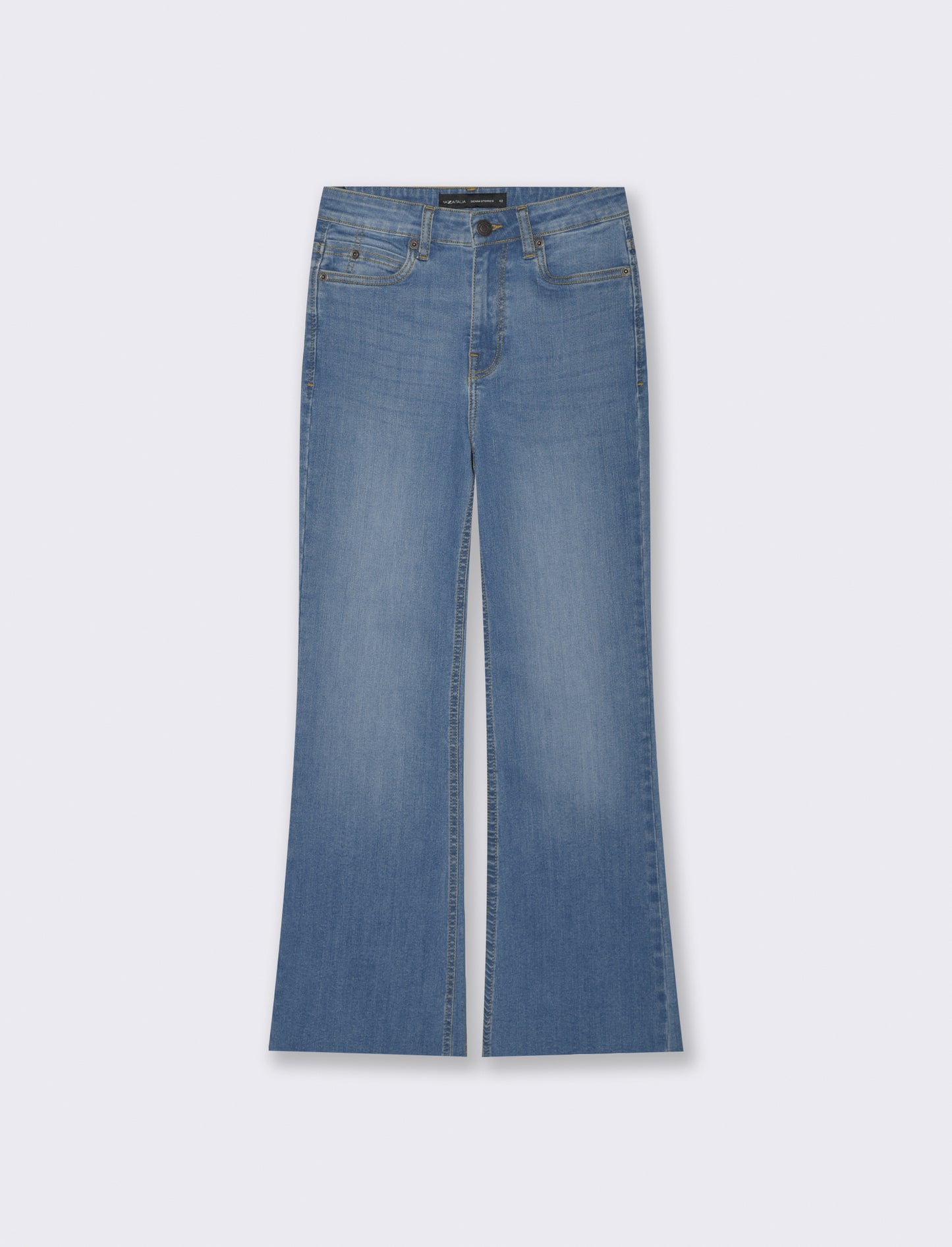 JEANS CROPPED FLARE - Denim