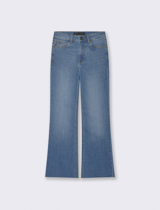 JEANS CROPPED FLARE - Denim