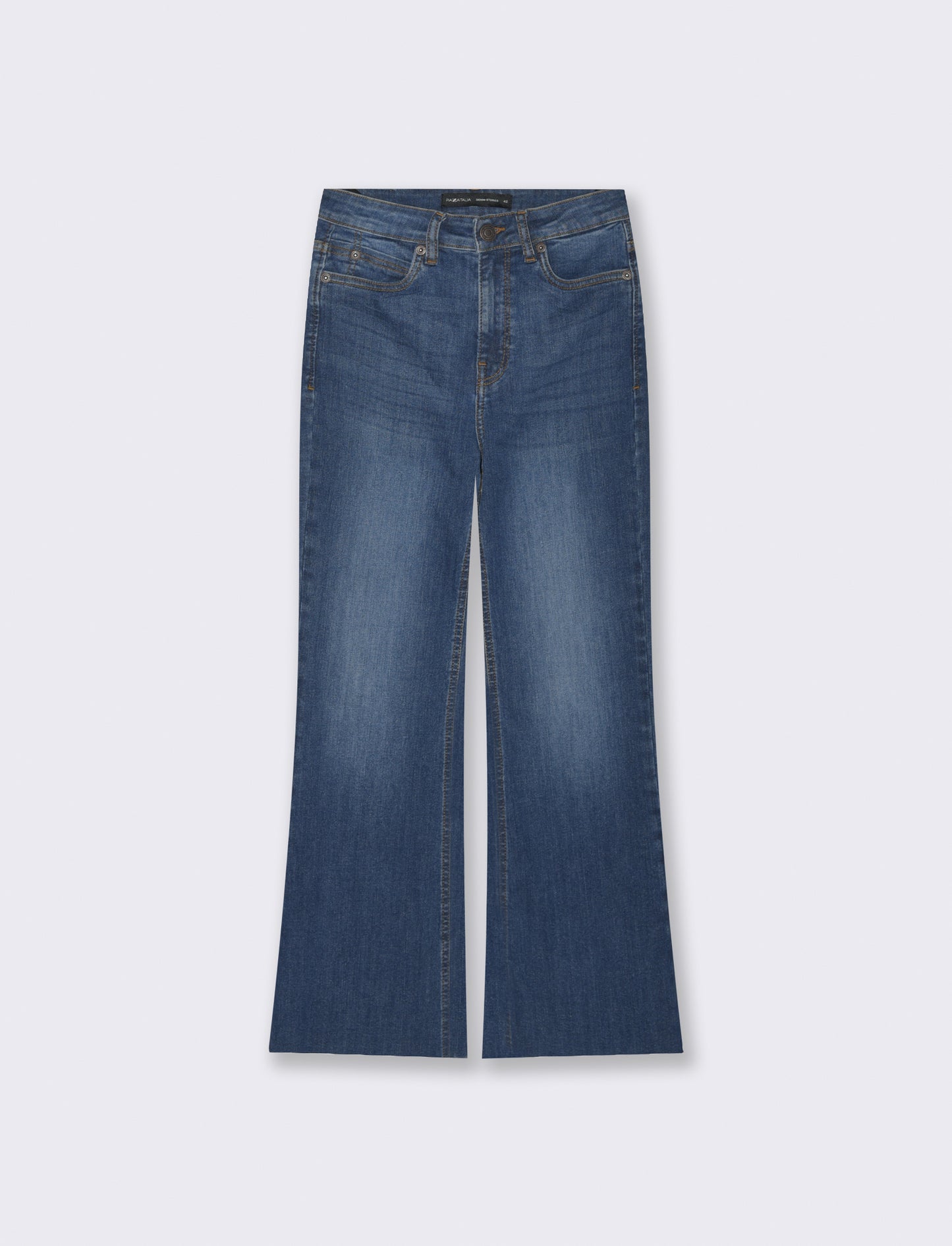 JEANS CROPPED FLARE - DENIM SCURO
