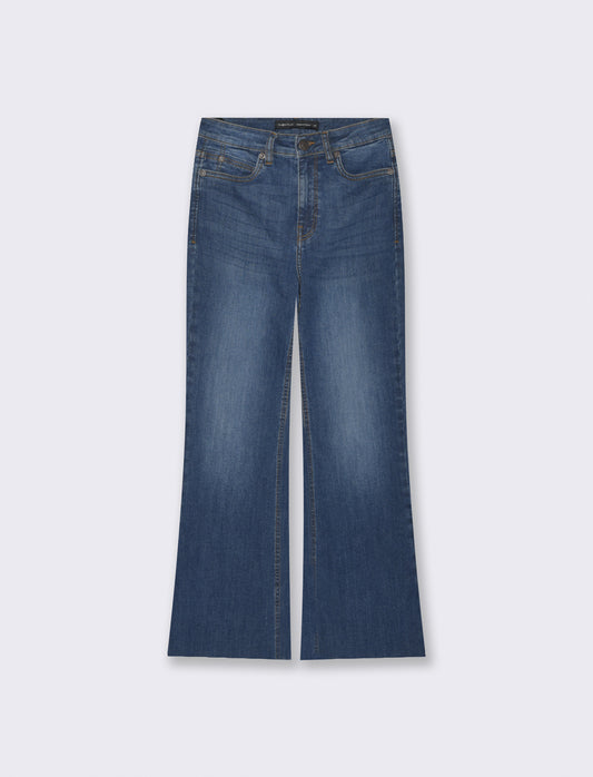 JEANS CROPPED FLARE - DENIM SCURO